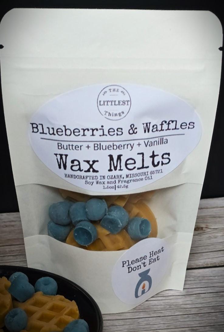 Wax Melts Blueberry Wax Melts Waffle Wax Melts Home Fragrance Gift Birthday Gift Hostess Gift Breakfast Lover Gift Foodie Gift Cozy Home Fragrance Sweet Breakfast Scent